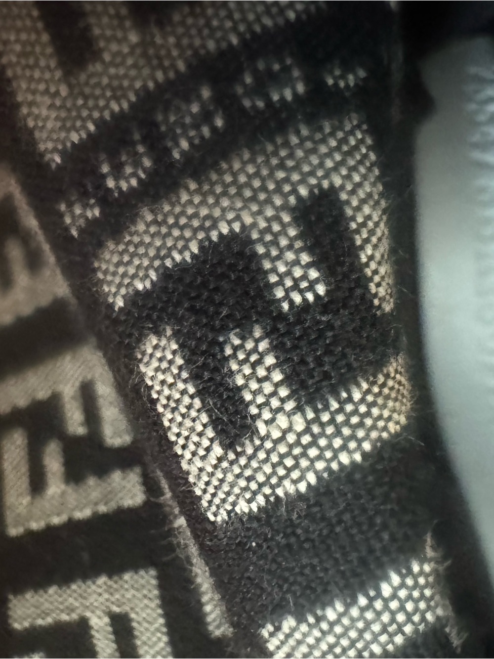 Fendi Black and White Monogram Baguette with Gold Hardware - Picture 4 of 5